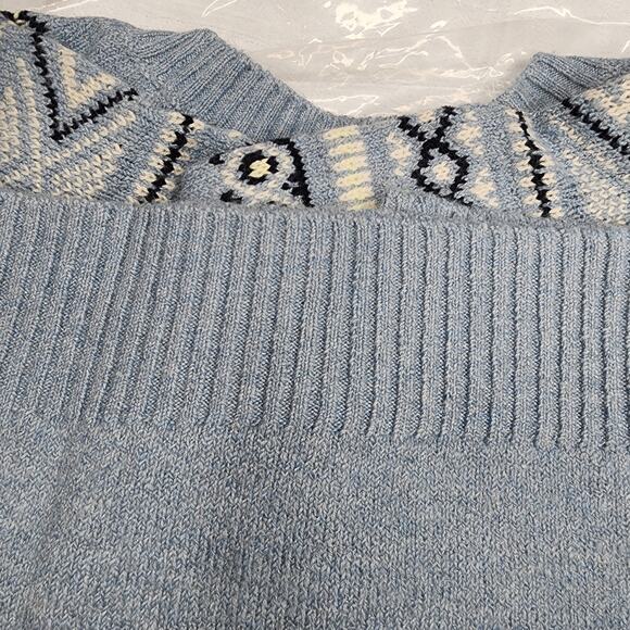 Weatherproof Vintage Women's Fair Isle Blue Sweater XL Soft Brushed Winter NWT - Picture 6 of 6